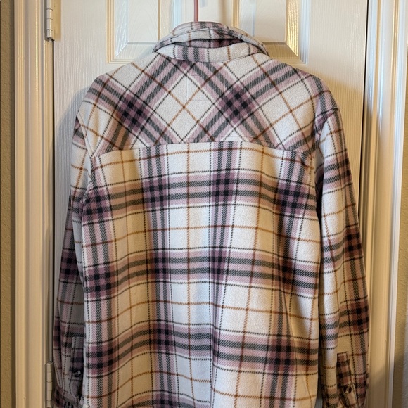 Plaid Women's Jacket in Pink and Cream - Picture 3 of 3